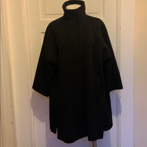 VINCE BLACK OVERSIZED COAT US SMALL - Picture 2 of 12